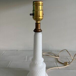 Vintage Handblown Milk Glass Lamp Base